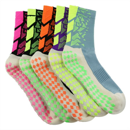 Men's Anti Slip Athletic Socks Sports Grip Socks for Basketball Soccer Baseball 
